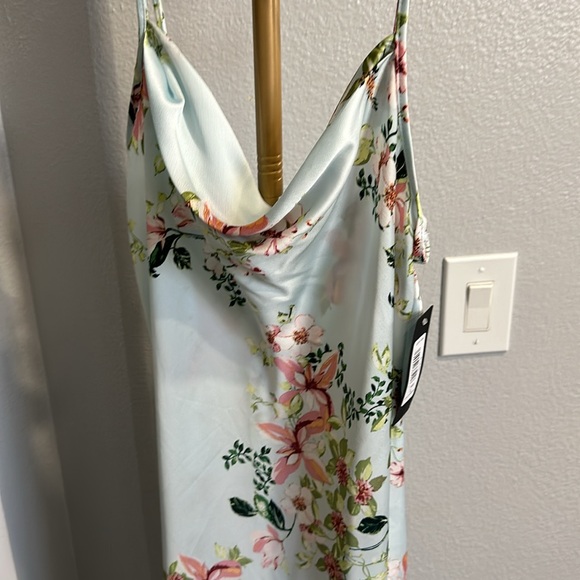 Bebe slip dress. Size M. NWT! Has a very light blue tint to it. Midi dress. - Picture 3 of 8